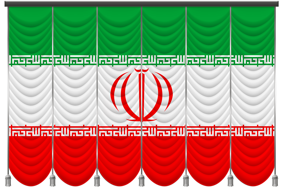 イラン国旗(カーテン風)